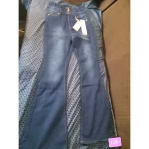 CUTIE PIE JEANS COLOR DARK DEMIN SIZE (15) STRETCH, FLARED